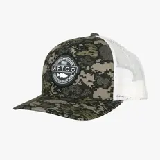 Aftco Bass Patch Trucker Hat, Green Camo