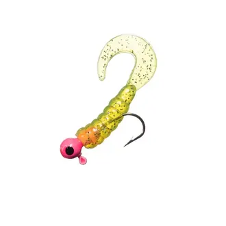Arkie Rigged Curl Tail Grub 1/16oz - #53- Pink...