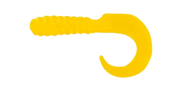 Big Bite Baits 3" Curl Tail Grub 10pk - Yellow