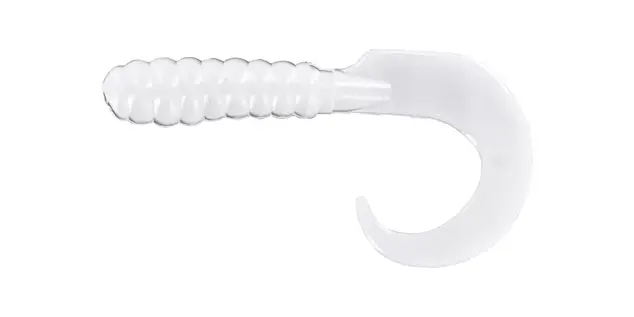 Big Bite Baits 3" Curl Tail Grub 10pk - White