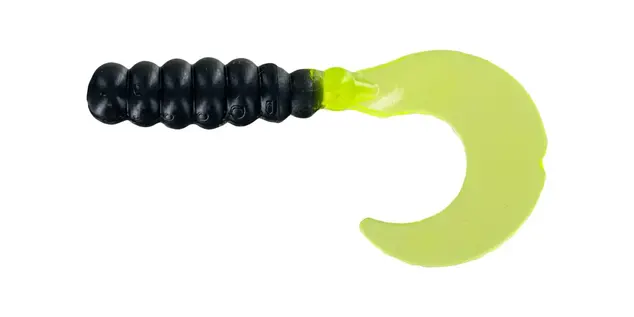 Big Bite Baits 2" Fat Grub 10pk - Black Chart