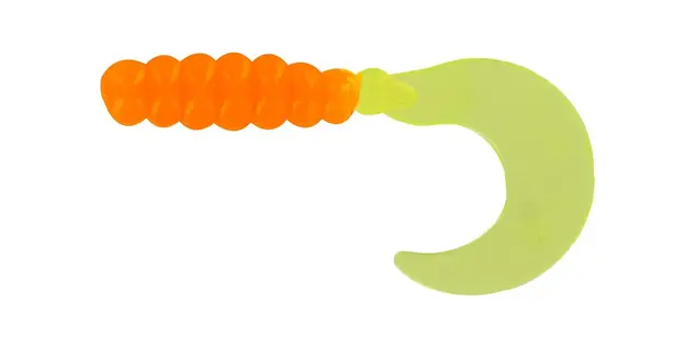 Big Bite Baits 2" Fat Grub 10pk - Orange/Chart