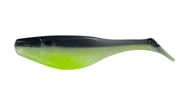 Big Bite Baits 4" Shad 10pk - Black/Chart Pearl