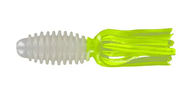 Big Bite Baits 1.75" Slab Tube 10pk - Pearl/Chart