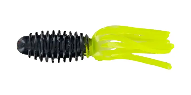 Big Bite Baits 1.75" Slab Tube 10pk - Black/Chart