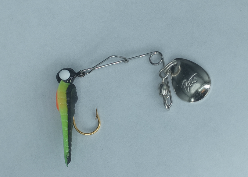 Betts Spin 1/32 Grub 12/cd Blk.Stripe/Chart/Orange