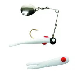 Betts Spin 1/4 Split Tail - White/Red Dot