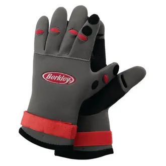 Berkley Neoprene Fishing Gloves, Grey/Black