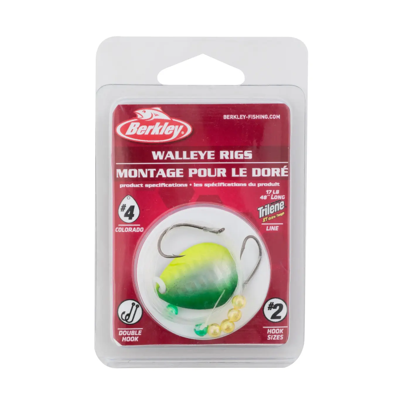 Berkley Walleye Rig Colorado sz4 - Lime Chartreuse