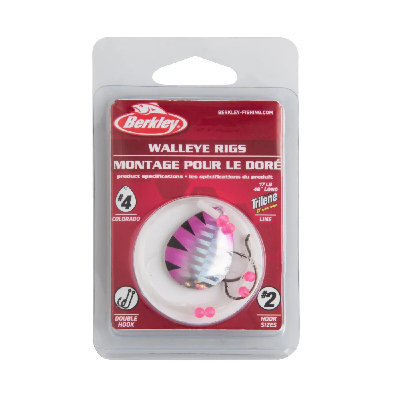 Berkley Walleye Rig Colorado sz4 - Pink Perch