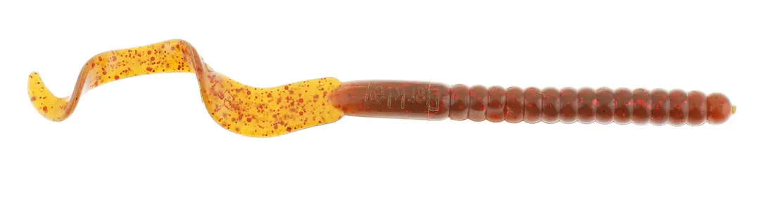Berkley 10" Power Worm 8/pkg - Motor Oil Red Fleck