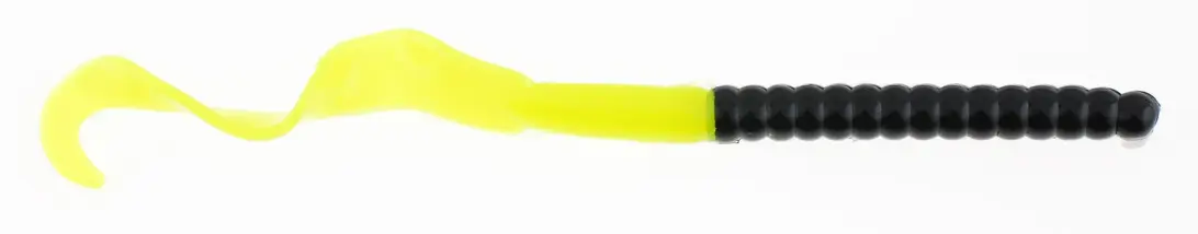 Berkley 7" Power Worm 13/pkg - Black Chartreuse