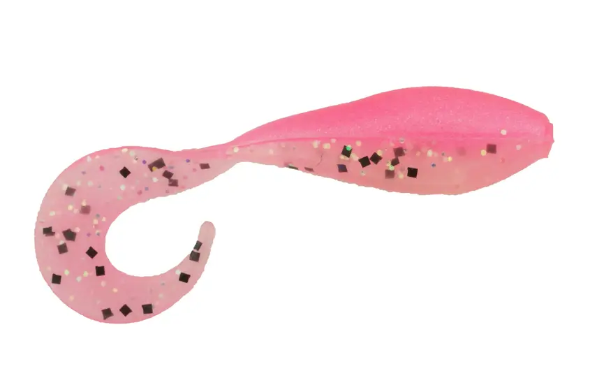 Panfish Assassin Curly Shad Assassin - Pink Ghost