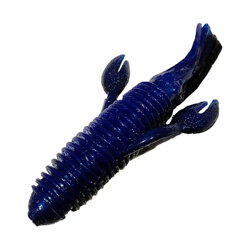 Chompers Craw Tube - 7 pack - Black/Blue Laminate