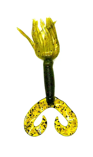Chompers Skirted Grub Double Tail 5" - 10 pack...