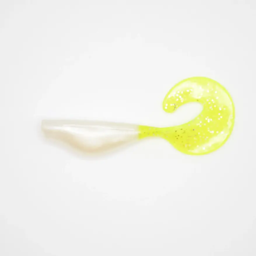Crappie Slammers 10ct Grub Shad - White Pearl...