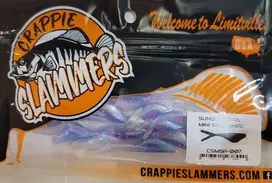 Crappie Slammers 15ct Mini Split Shad - Sunset...