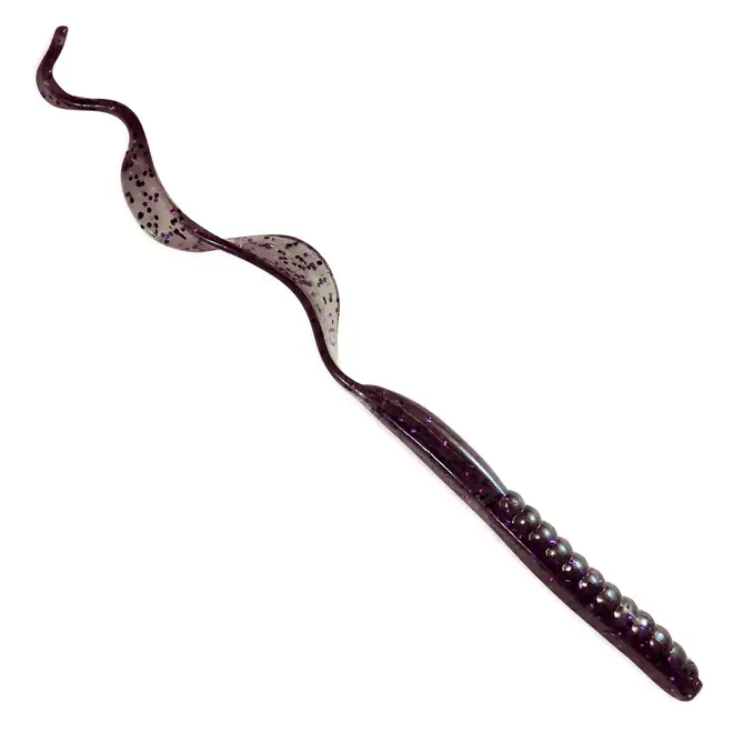 Culprit 8.5" Worm Plus 12Pk - Smoke/Purple Flake