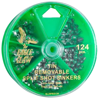 Eagle Claw Split Shot Dial Pack 124pc Assorted...