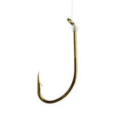 Eagle Claw Snelled Plain Shank Offset Bronze...