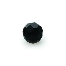 Eagle Claw 8mm Faceted Glass Beads - Black