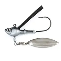 Fish Head Weedless Underspin Jig 1/2oz -...