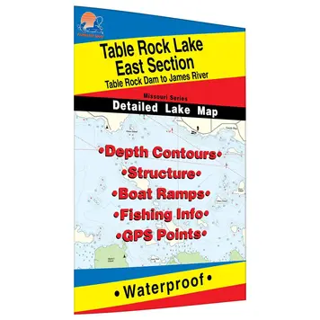 Fishing Hot Spots Maps Table Rock Lake - East-...