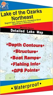 Fishing Hot Spots Maps Lake of the Ozarks-NE...
