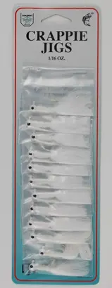 Dolphin Import Crappie Jigs 12/Card 1/16oz - White