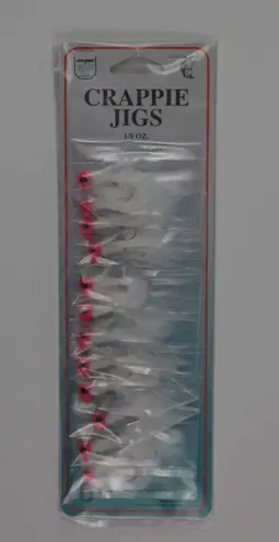 Dolphin Import Crappie Jigs 12/Card 1/8oz - White