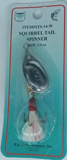 Dolphin Import Squirrel Tail Spinner 1/4oz - White