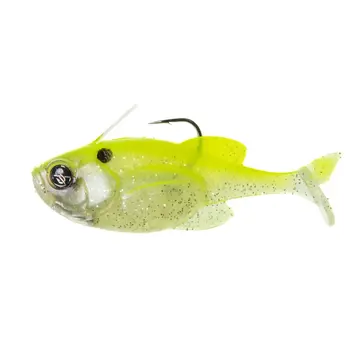Googan Baits Guppy 3.8" Chartreuse Pearl 1/4 oz
