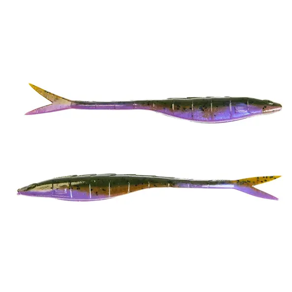 Googan Baits 5" Dart 10pk - Green Pumpkin Purple