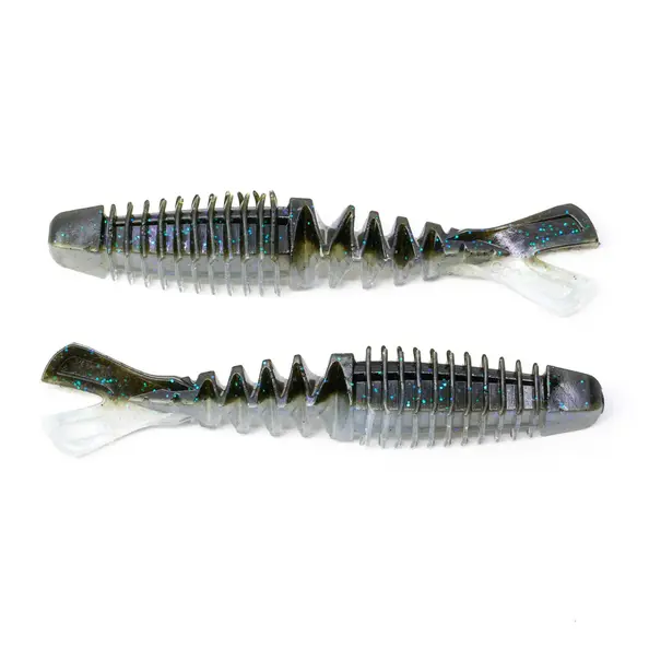 Googan Baits 4" Happy Trailer 6pk- Electric Shad