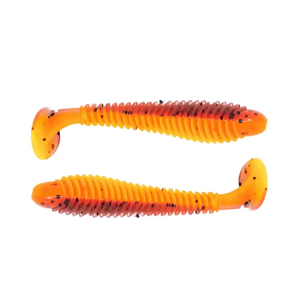 Googan Baits Saucy Swimmer 3.3" 8pk- Flamin' Hot