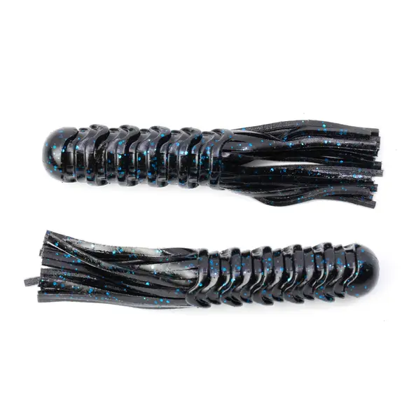 Googan Baits 4" Doob Tube 6pk - Black Blue Flake