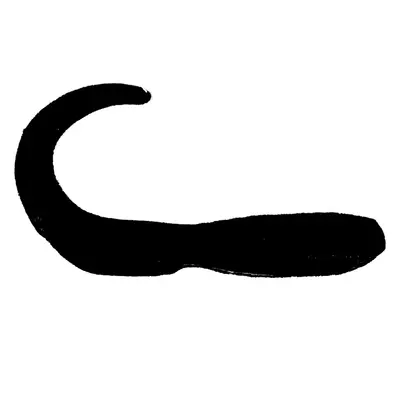 Head Hunter 3" Grub 100 Count - 08-Black