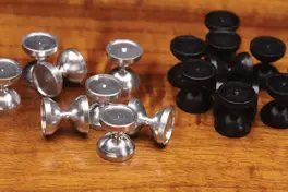 Hareline Medium Aluminum Sea Eyes 1/4 Nickel...