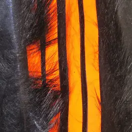Hareline Bling Rabbit Strips Black with Fl...