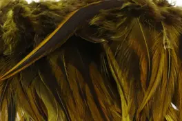 Hareline Badger Saddle Hackle 5-7" Olive #263