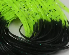 Hareline Crazy Legs Black/Yellow Chartreuse...