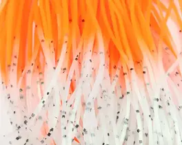 Hareline Crazy Legs White Pearl / Fl Orange...
