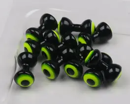 Hareline Small Double Pupil Brass Eyes #9...