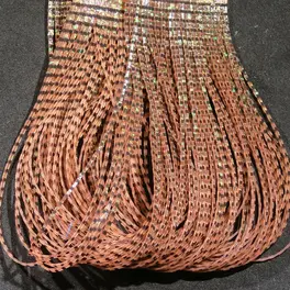 Hareline Grizzly Flutter Legs #13 Black Barred...