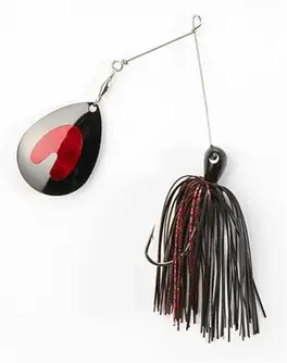 Jewel Lazer Jolt 1/2oz Spinnerbait - Black Red