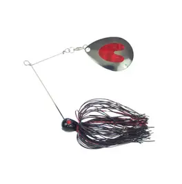 Jewel Lazer Jolt 1/2oz Spinnerbait - Black Red Tip