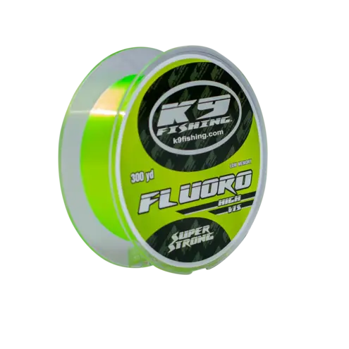 K9 Fishing 12lb HiVis Fluoro Line 300 yards