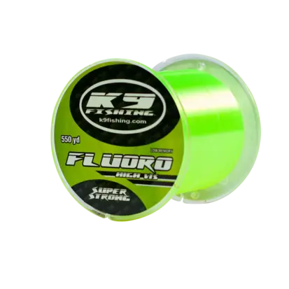K9 Fishing 10lb HiVis Fluoro Line 550 yards