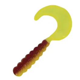 Kalin's 2" Triple Threat Grub 10pk - Yellow Jacket