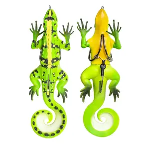 Lunkerhunt Skitter Lizard 3/4oz 5.25" - Fire Belly